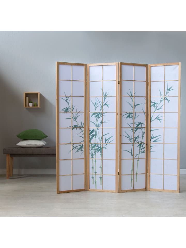 Homestyle4u 4-tlg. Paravent in Braun 176x175 günstig kaufen onesize
