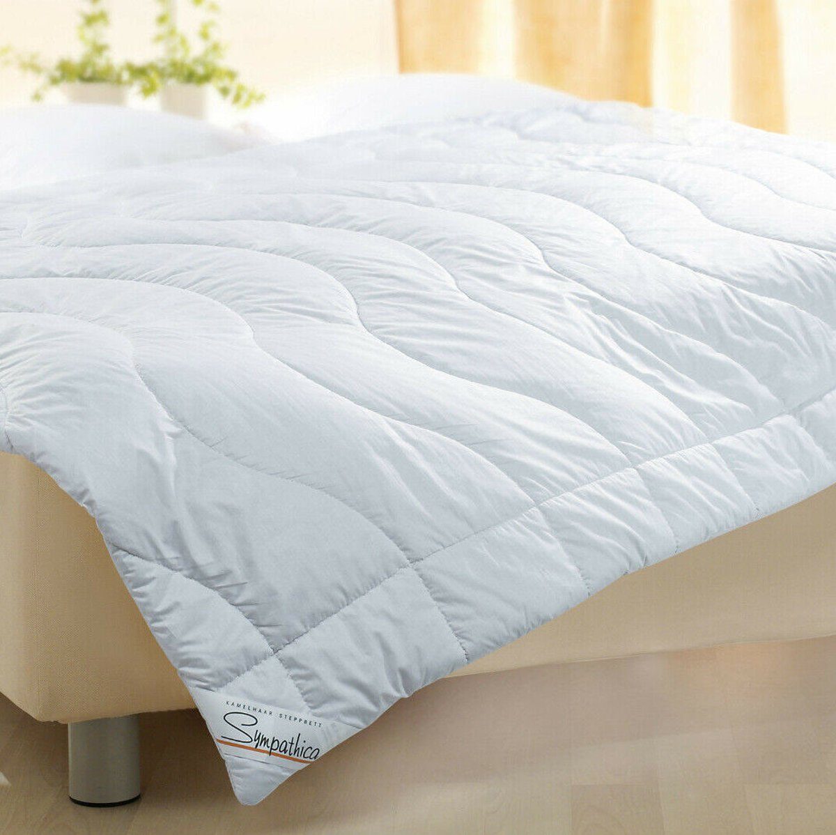 Naturhaarbettdecke, Kamelhaar Bettdecke 100% Kamelhaar Kamelhaardecke Duo warm 155x220 30°, Sympathica, Füllung: 100% Kamelhaar, Bezug: 100% Baumwolle, veredelt mit Aloe Vera