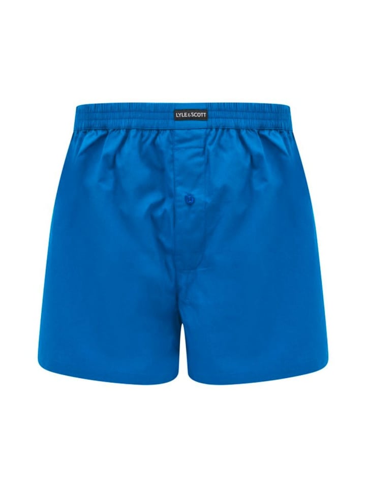 Lyle & Scott Boxer 3-Er Set in Hellblau/Leuchtend Blau günstig kaufen