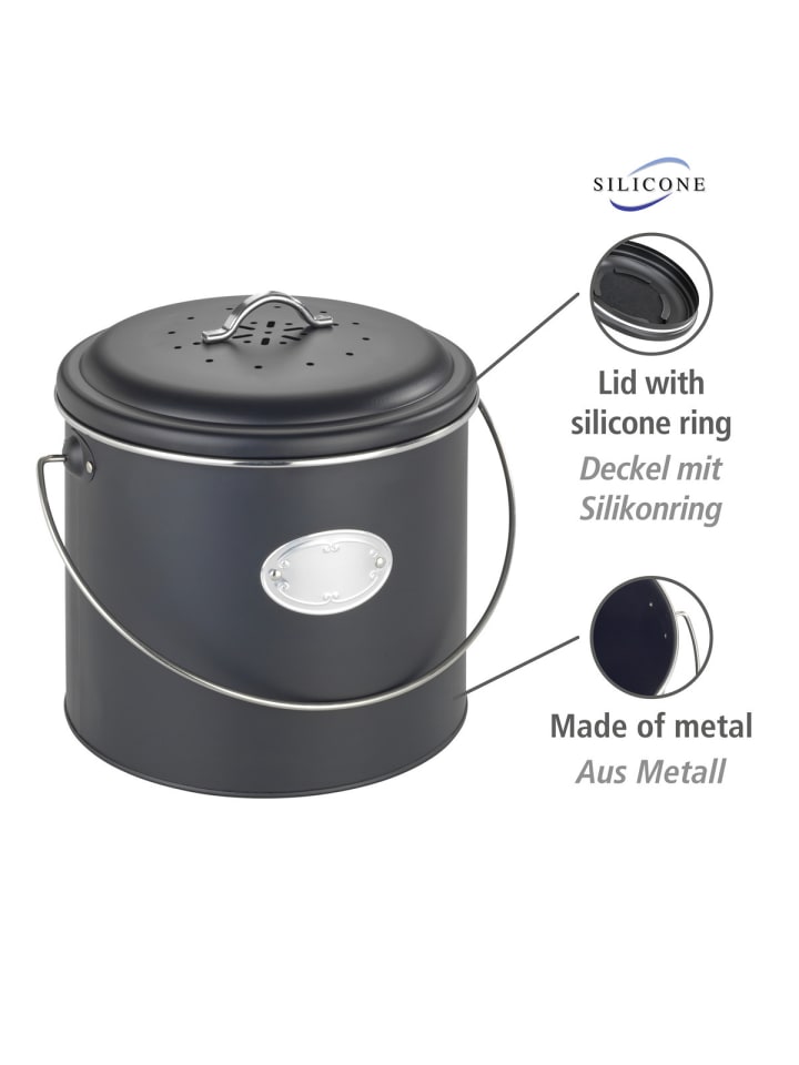 Wenko Komposteimer Mod. Nero 6 L, Komposteimer Nero 6 L in Schwarz günstig kaufen onesize
