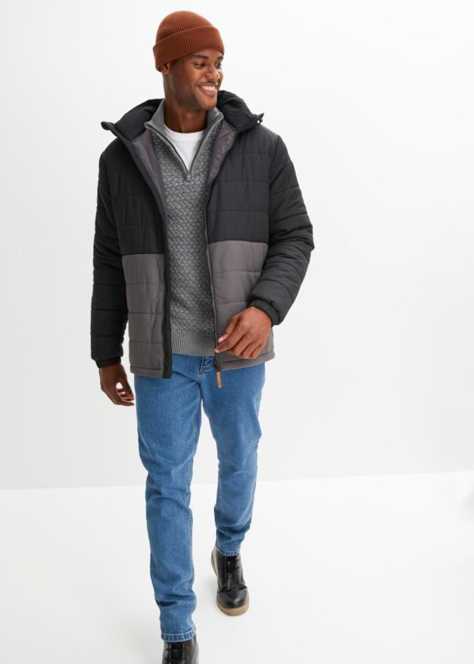 Steppjacke mit Kapuze aus recyceltem Polyester