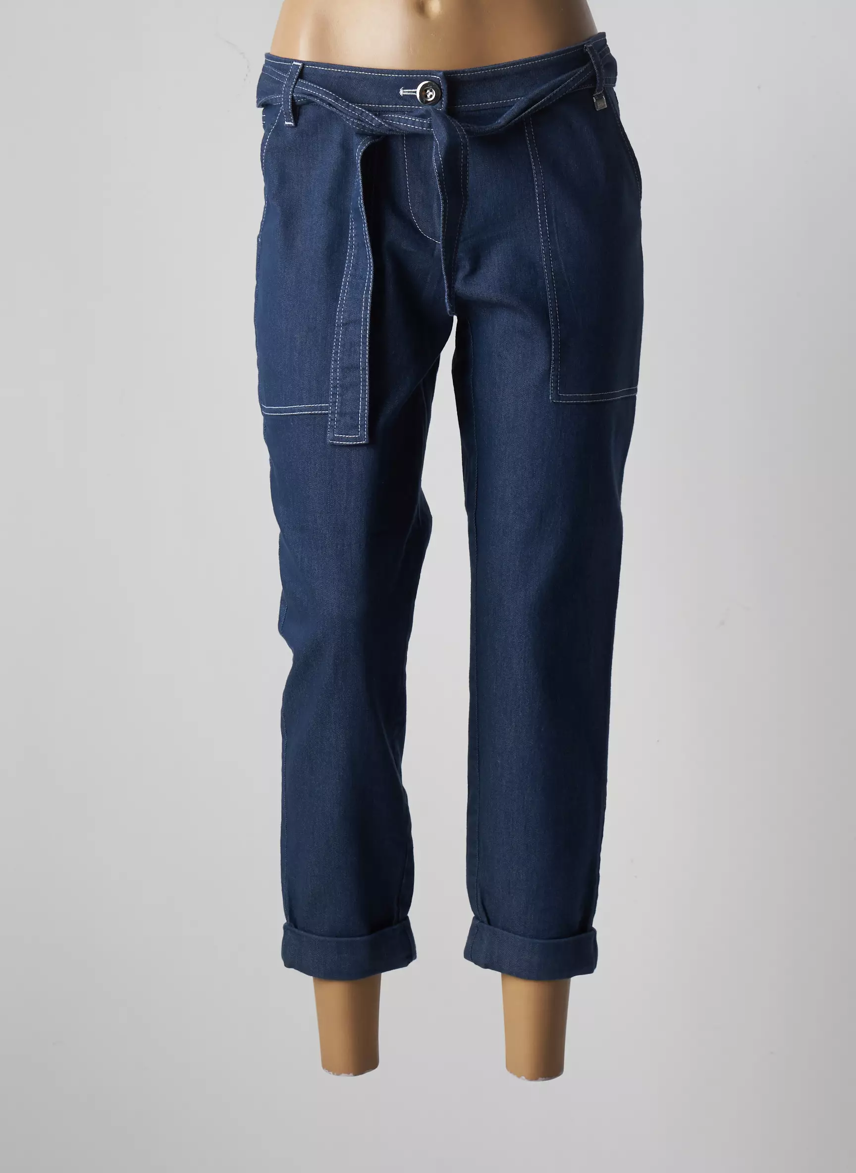 Airfield Pantalon7 8 Femme couleur bleu