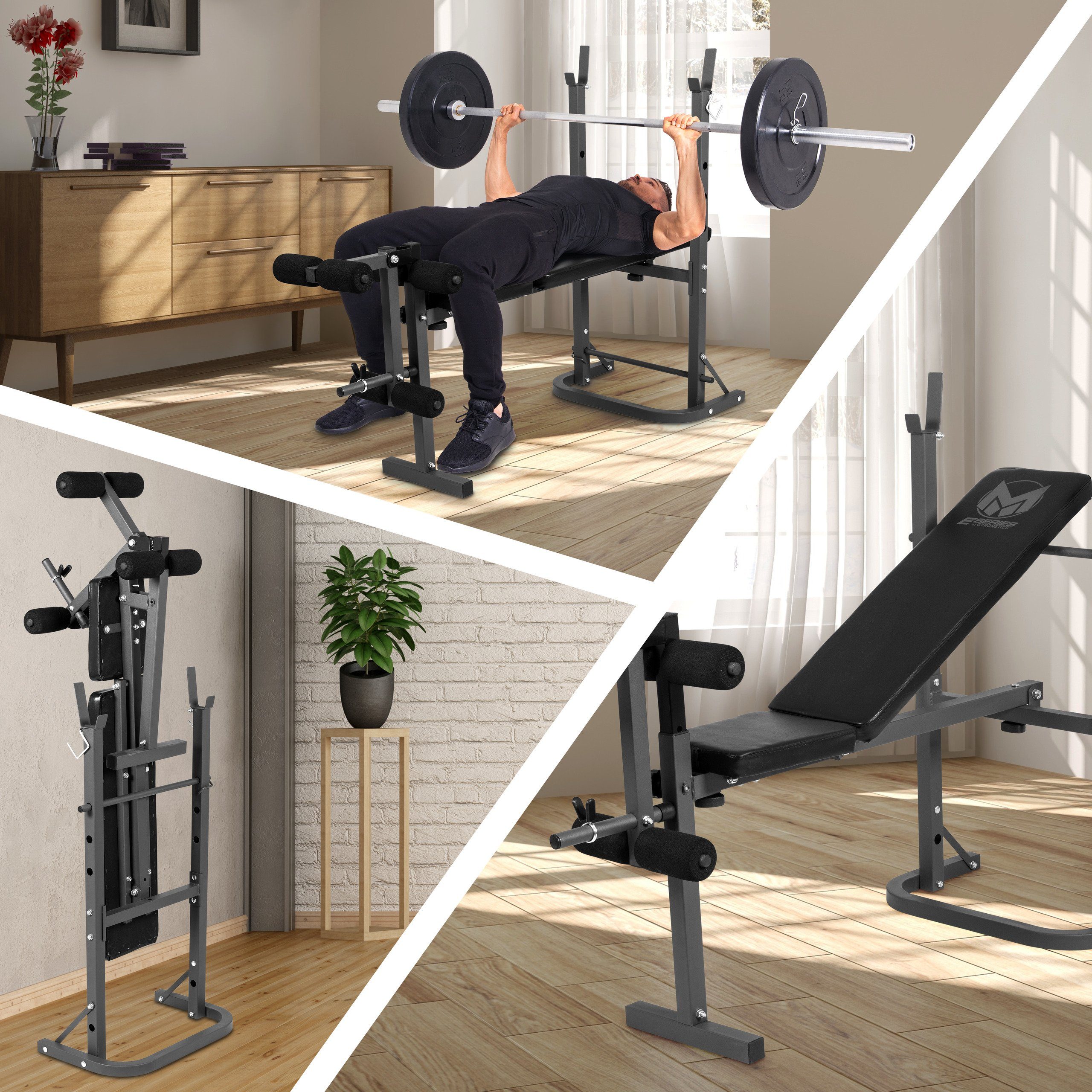 GYRONETICS Hantelbank Verstellbare, Beincurler - Schrägbank, Bankdrücken, Kraftstation, (1-tlg)