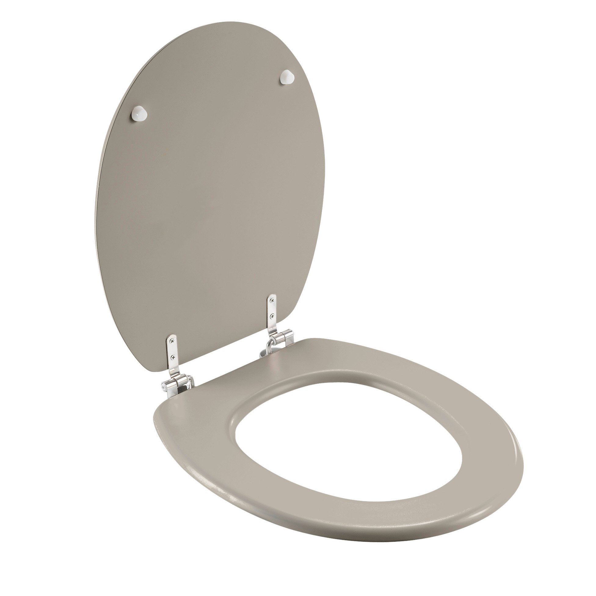 dynamic24 WC-Sitz, Toilettendeckel matt mit Metallscharnieren