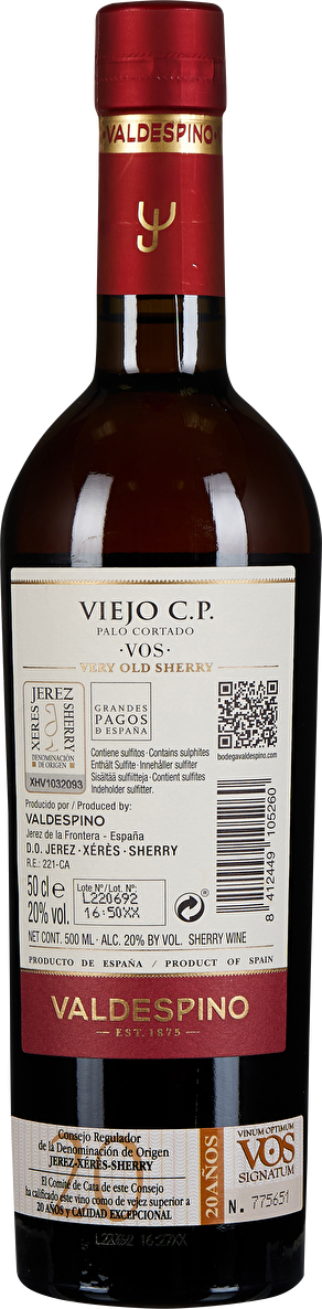 Valdespino Sherry Palo Cortado Viejo C.P. 0,5 Liter