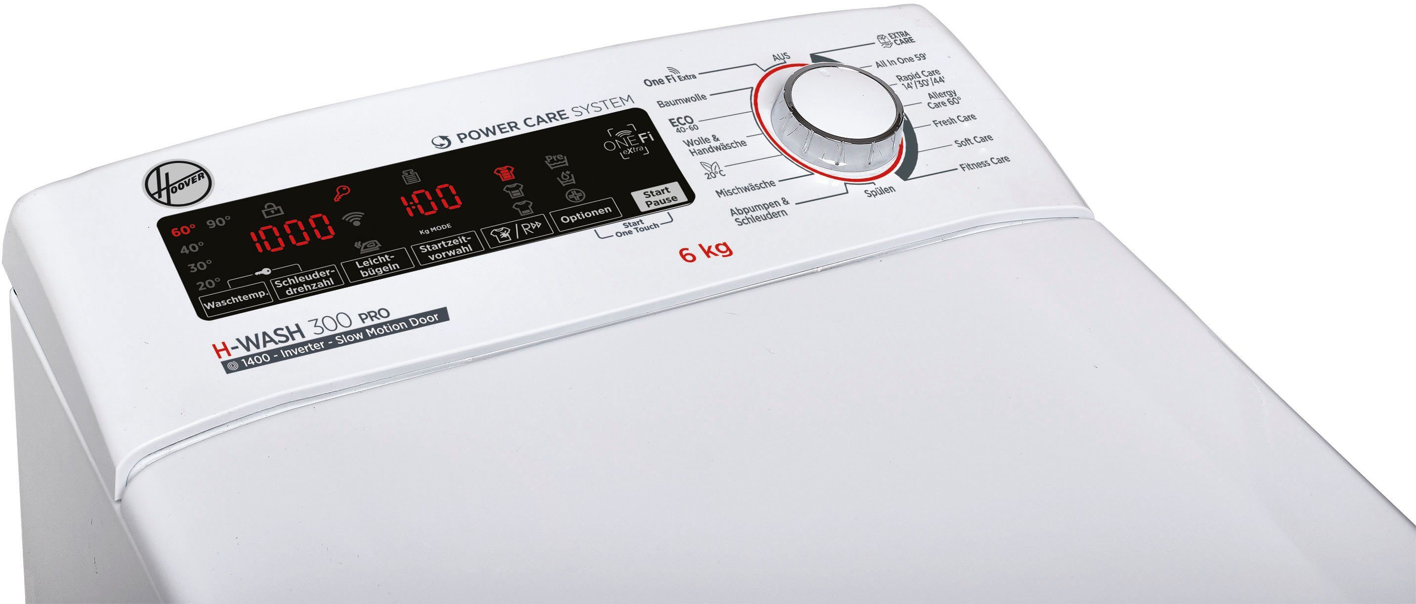 Hoover Waschmaschine Toplader H3TFMQ46TAMCE-84, 6 kg, 1400 U/min