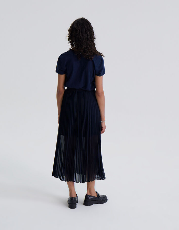 Jupe longue plissée avec détail bandes sport femme