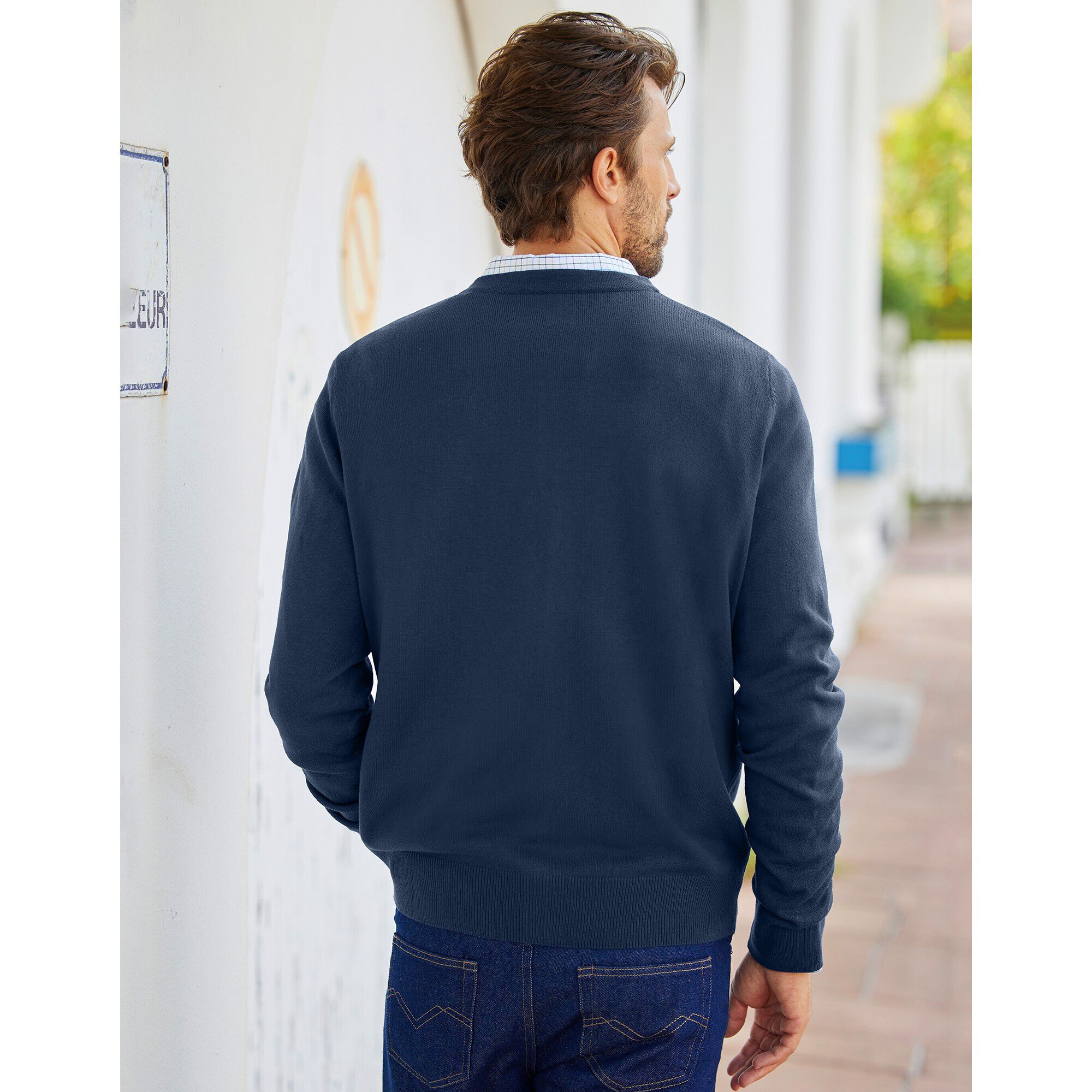 Gilet boutonné manches longues