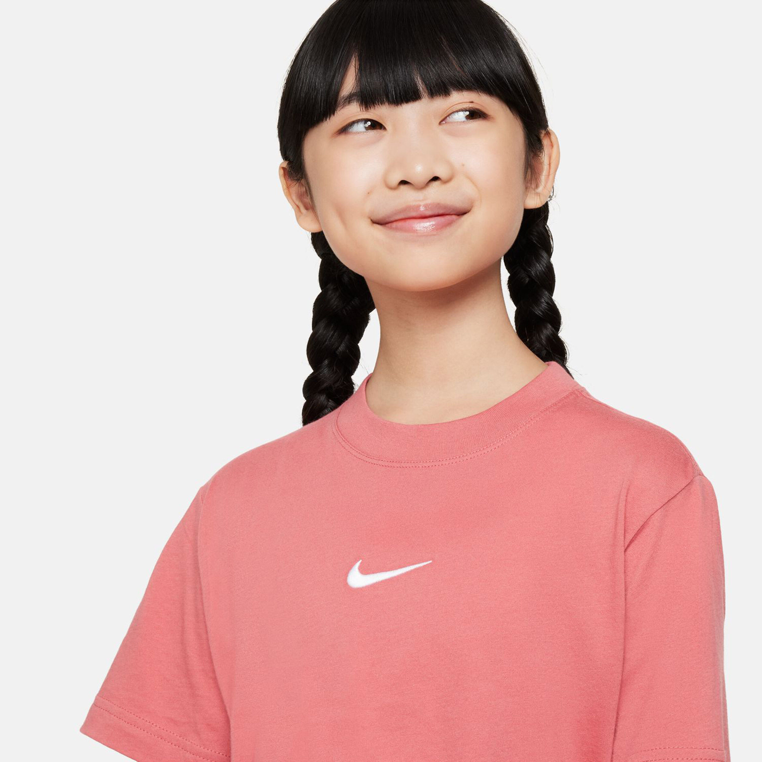 New Sportswear Essential Boxy T-Shirt Mädchen - Koralle
