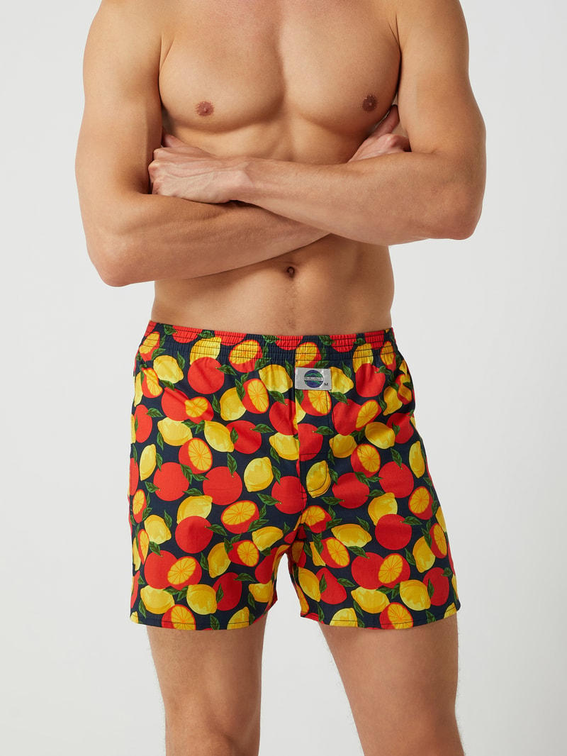 Boxershorts aus Baumwolle mit Allover-Muster in rot