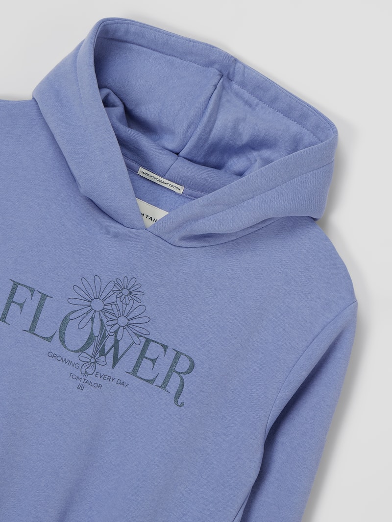 Hoodie mit Message-Print in flieder