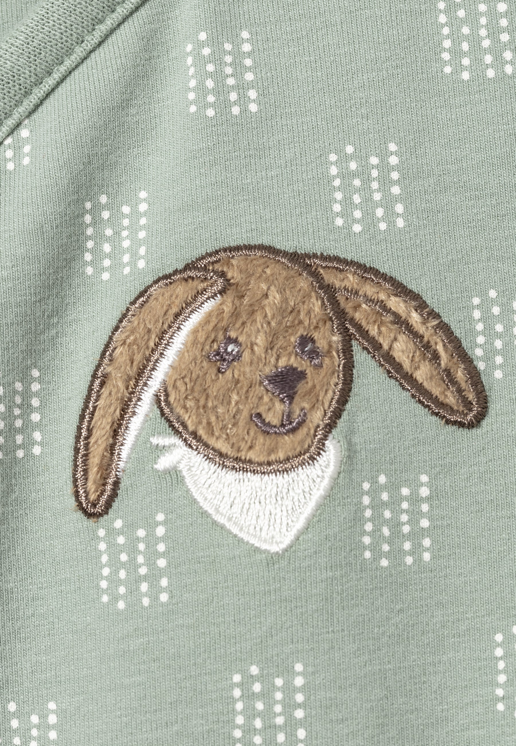 Strampler Hase Happy mit Füßen in Wickeloptik