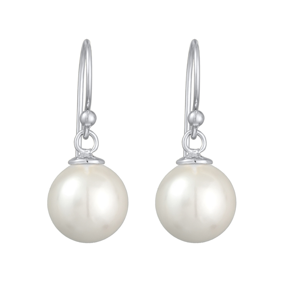 Elli Elli Boucles d'Oreilles Femmes pendentif d'oreilles classiques avec perles de coq Boucles d'oreilles
