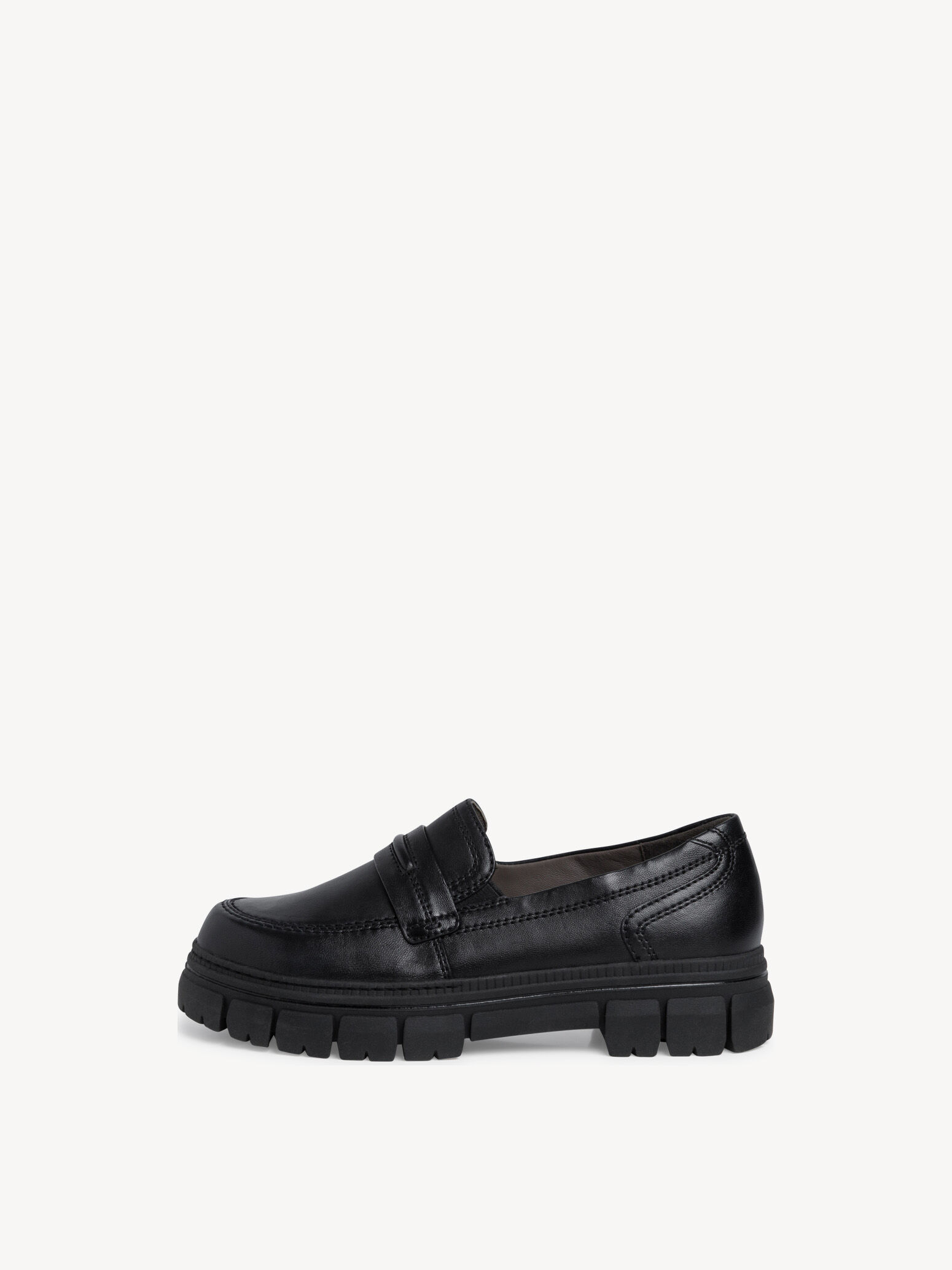 Slipper en cuir - noir