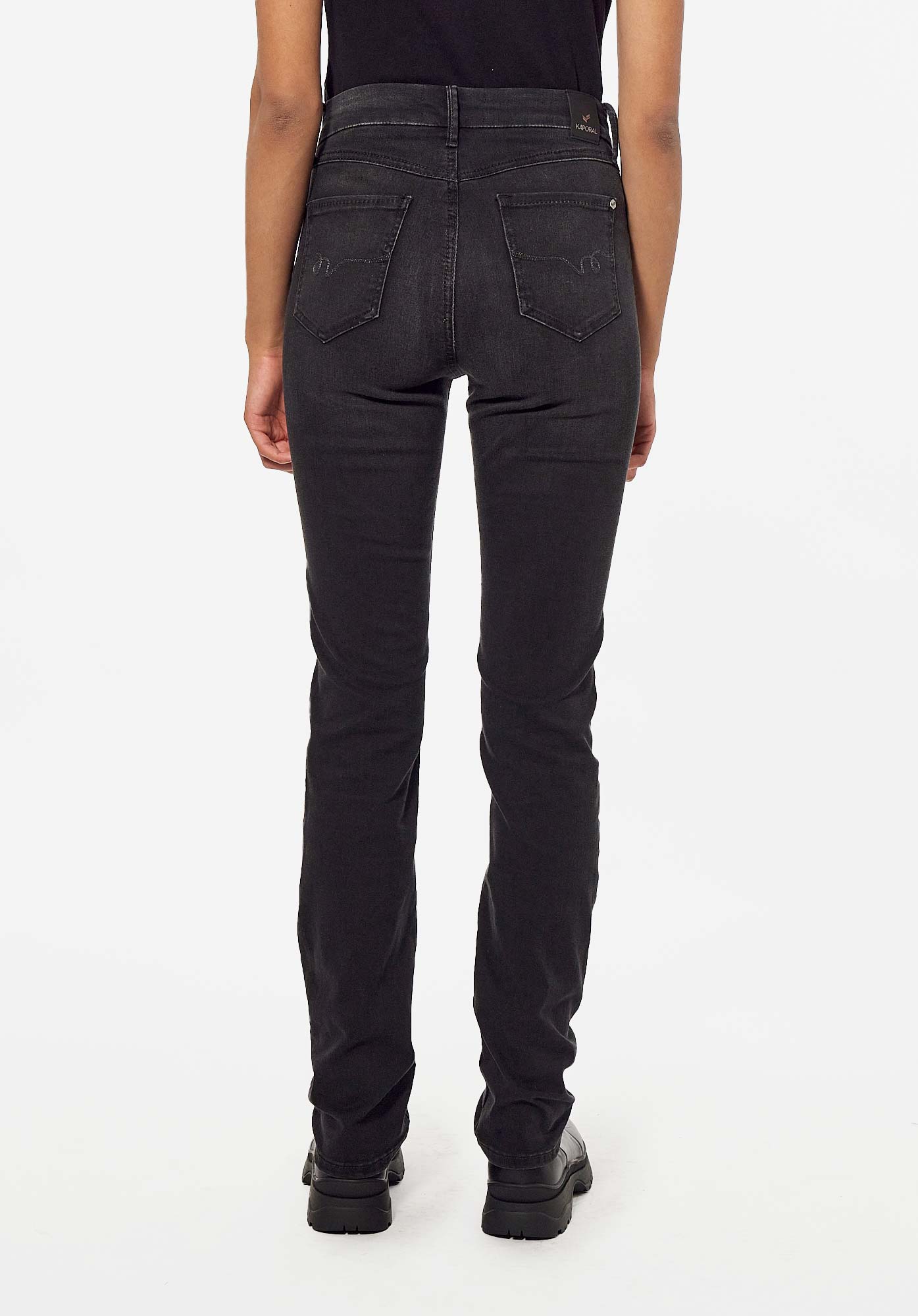 FIDEL  Jean demi-slim noir Femme