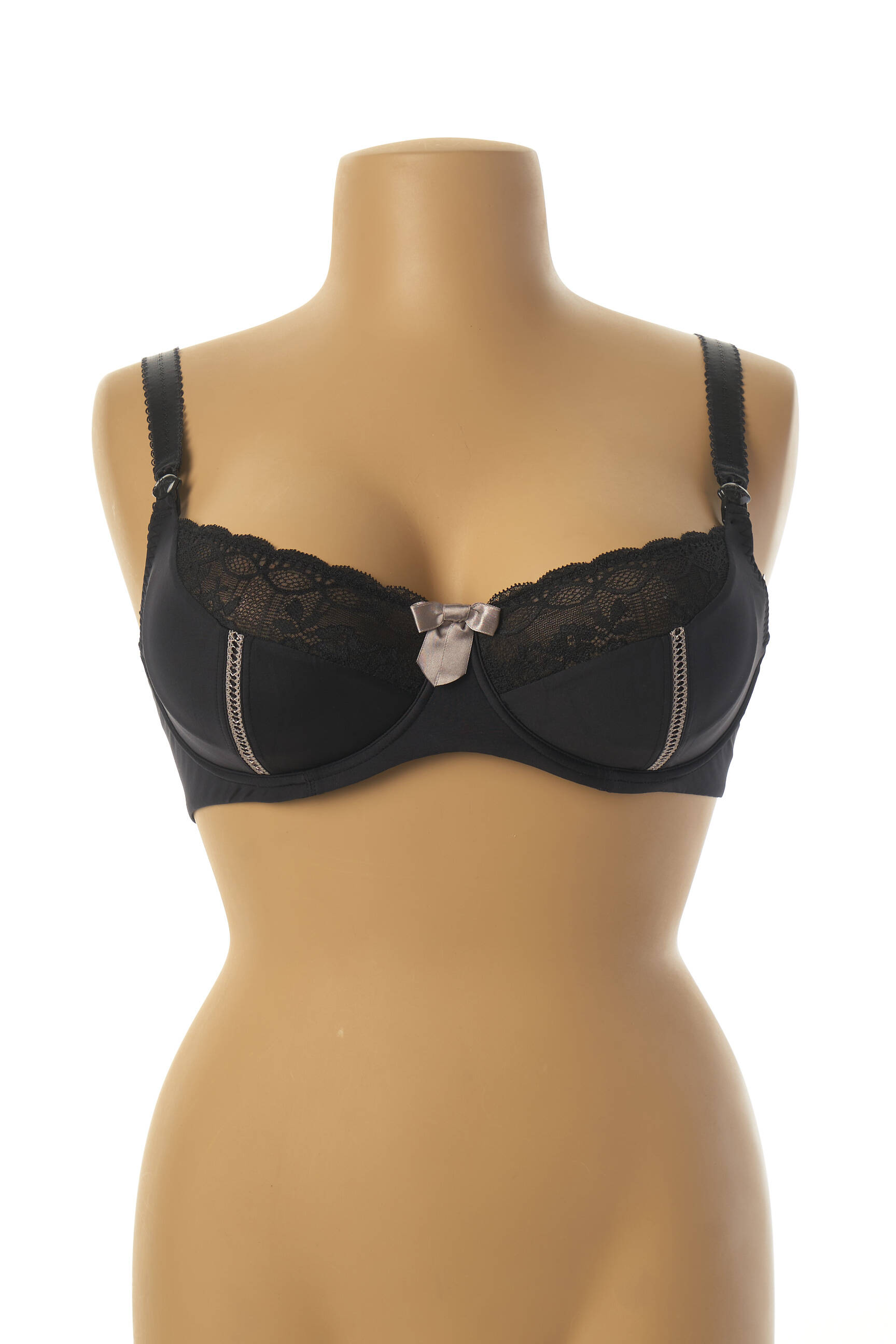 Cache Coeur Lingerie Maternite Femme couleur noir