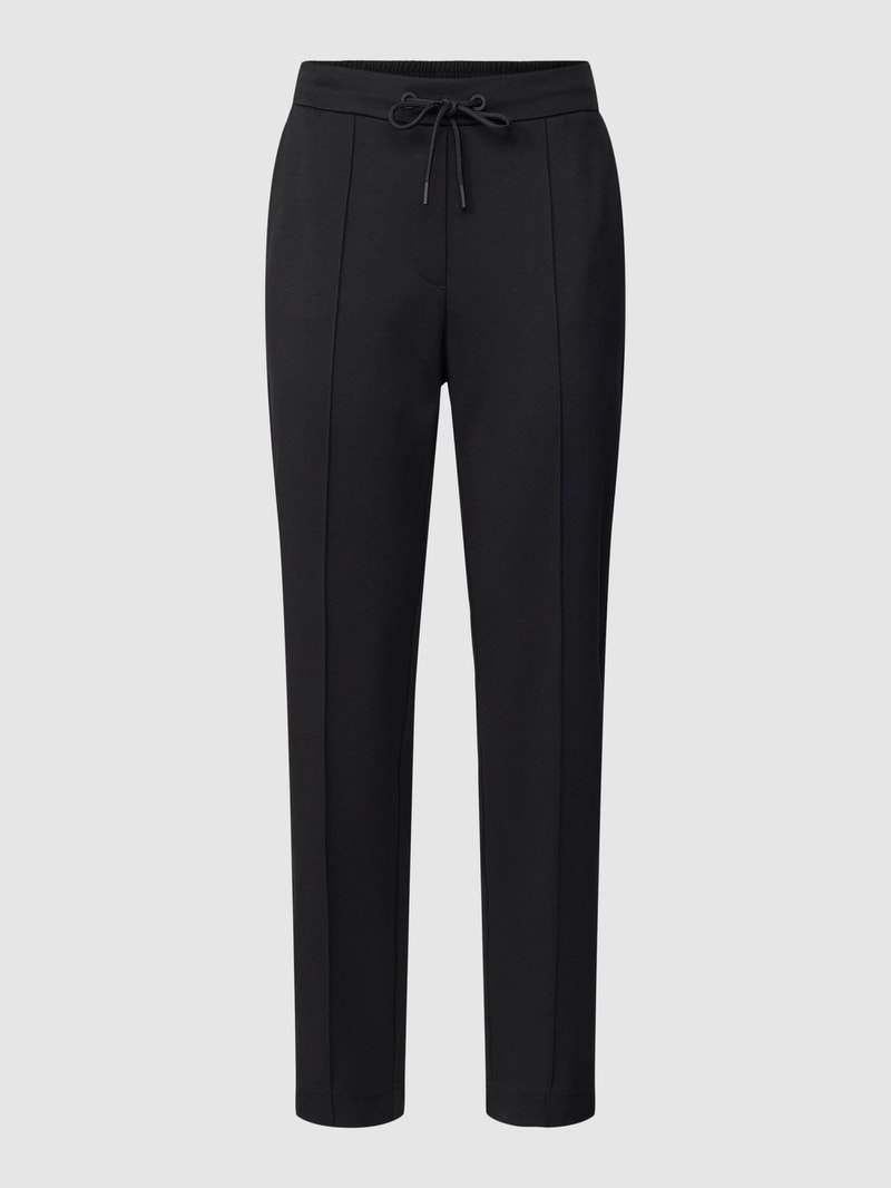 Sweatpants mit Ziernähten in schwarz