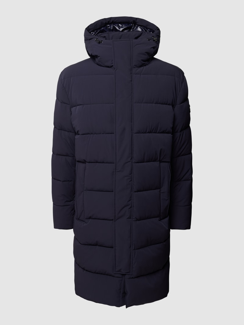 Steppjacke in unifarbenem Design Modell 'Winston' in marineblau
