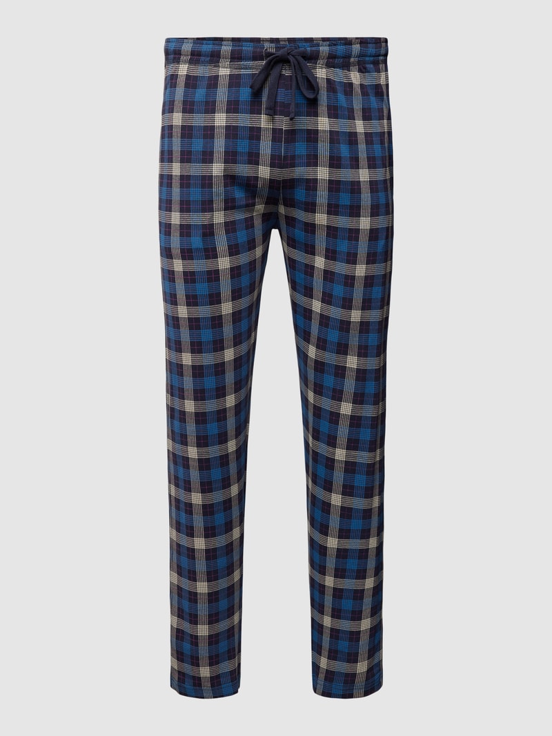 PLUS SIZE Pyjama-Hose mit Gitterkaro in dunkelblau
