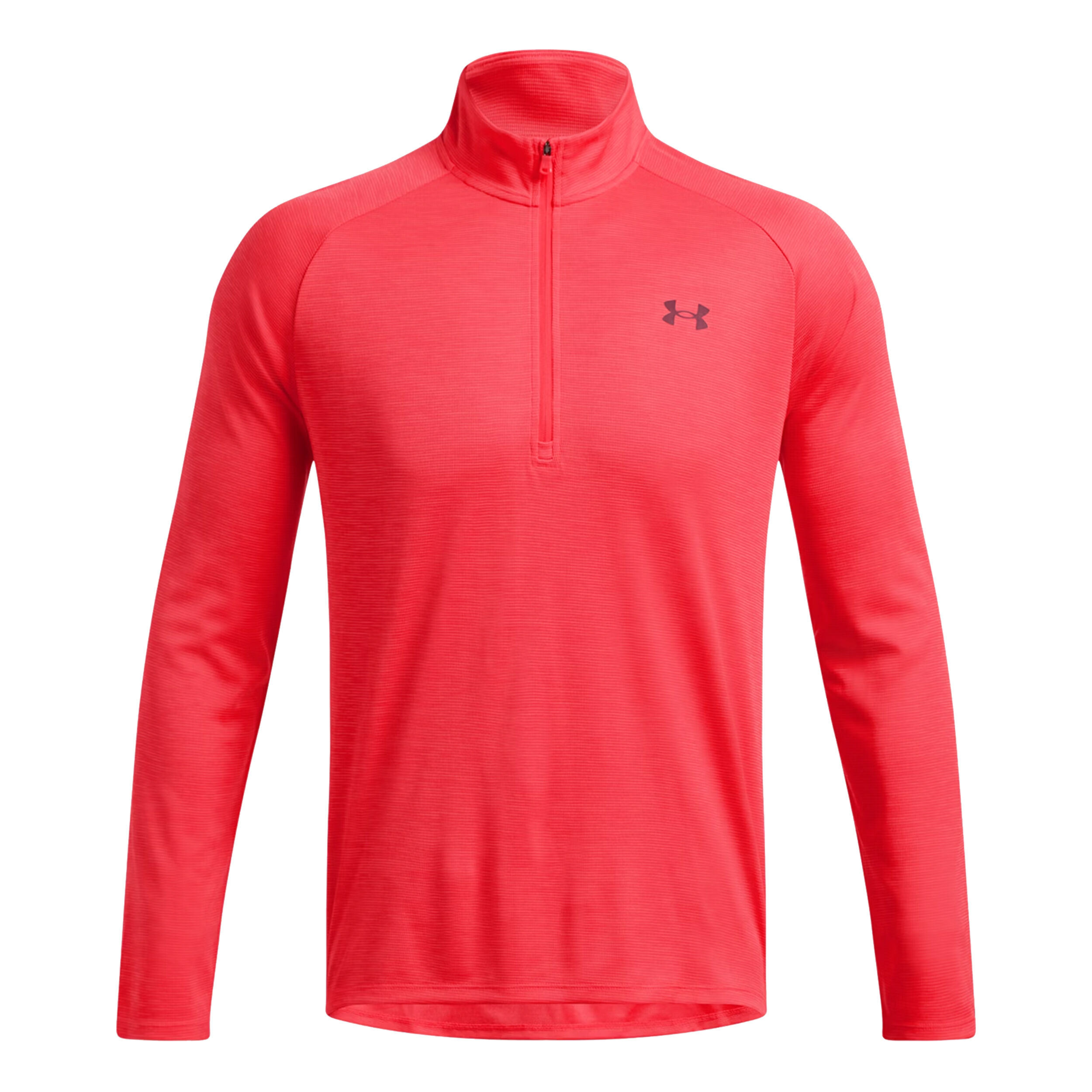 Tech Textured 1/2 Zip Longsleeve Herren - Rot