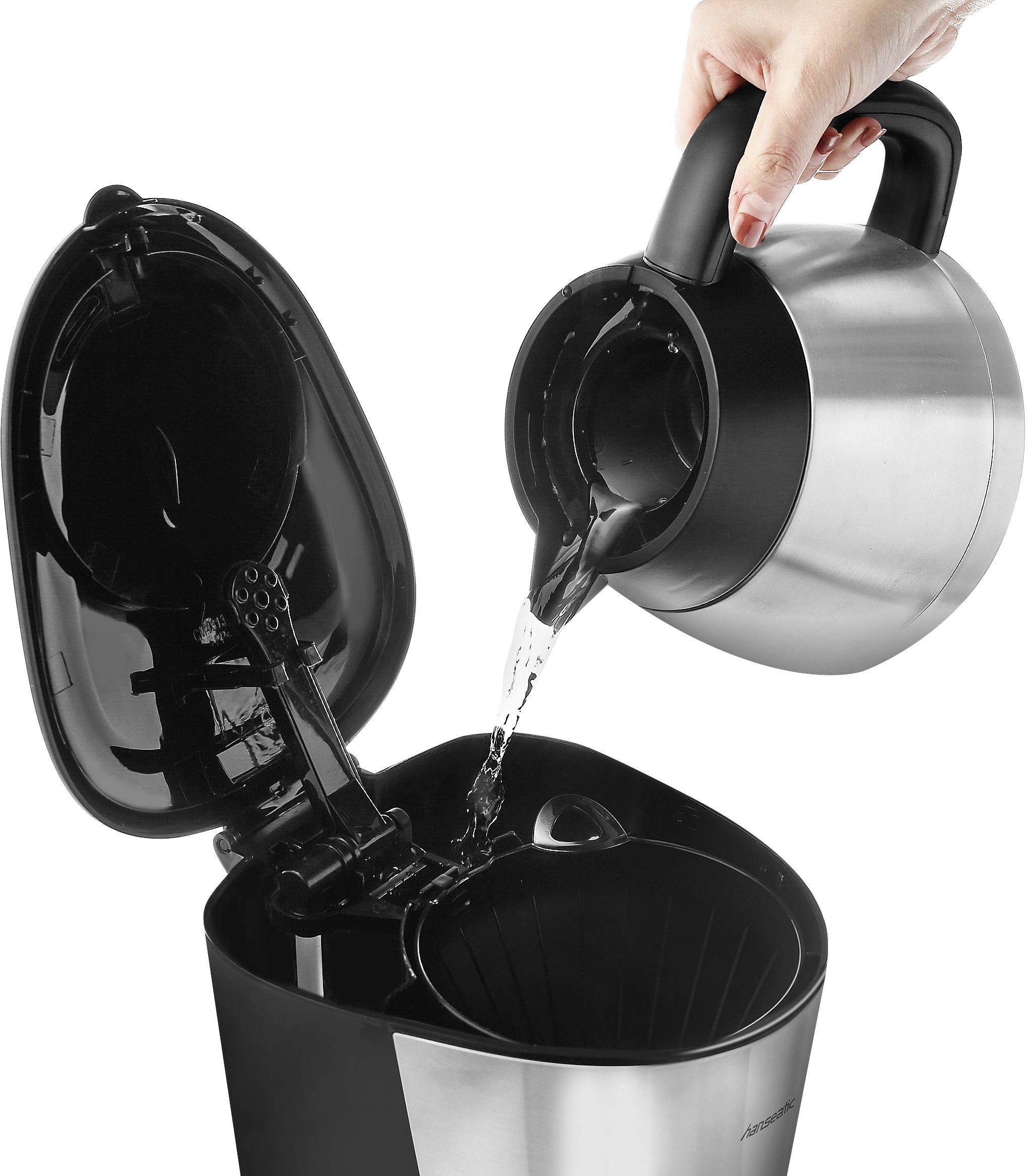 Hanseatic Filterkaffeemaschine 88362126, 1l Kaffeekanne, Papierfilter 1x4