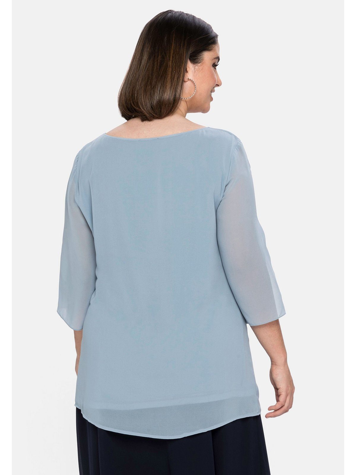 Sheego Tunika Große Größen im Layerlook mit Chiffon