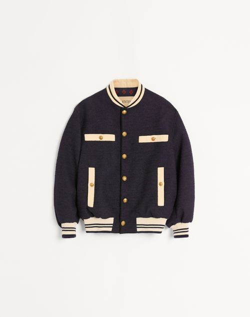 Bomberjakke i bomulds-tweed