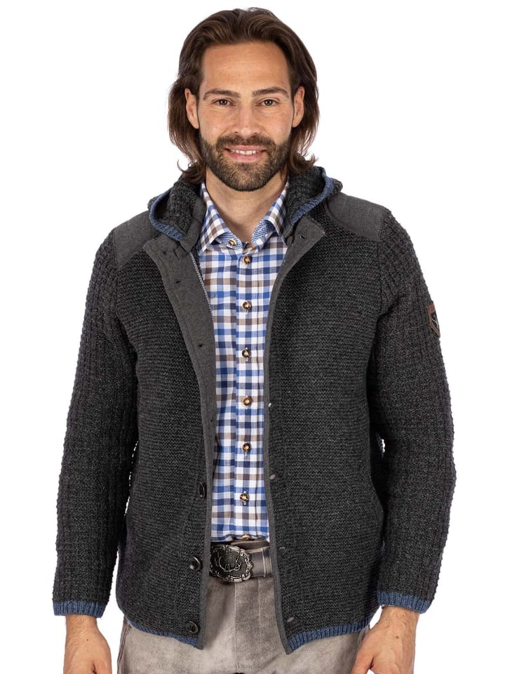 Spieth & Wensky Strickjacke NABOR in dunkelgrau günstig kaufen