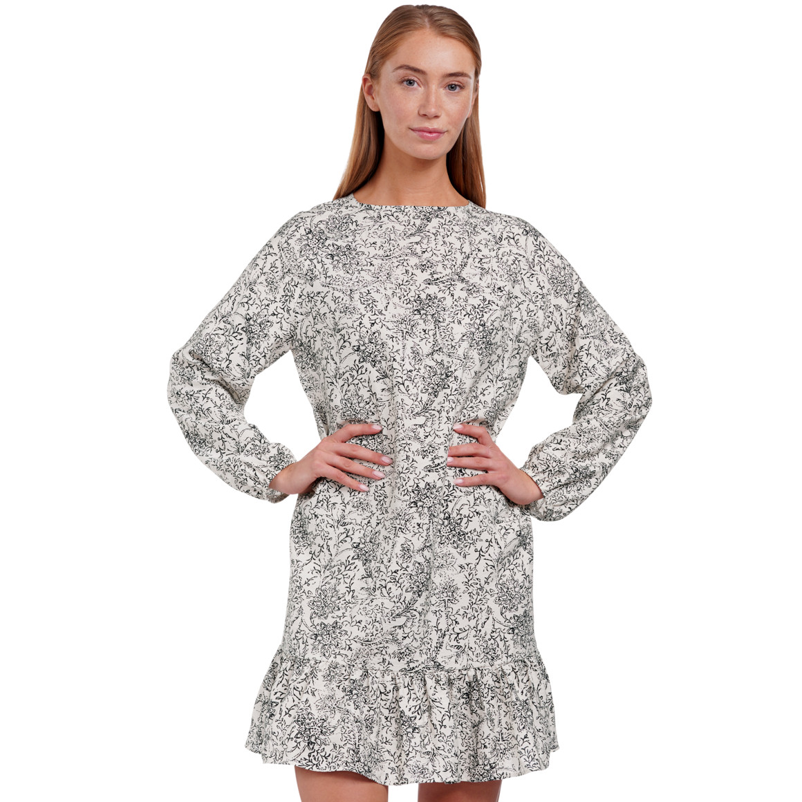 Damen Tunikakleid mit Allover-Print