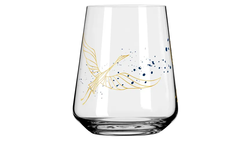 RITZENHOFF Allround-Glas Sparkle 2er Set #1 #2 von Ana Vasconcelos H23 Blau, Gold