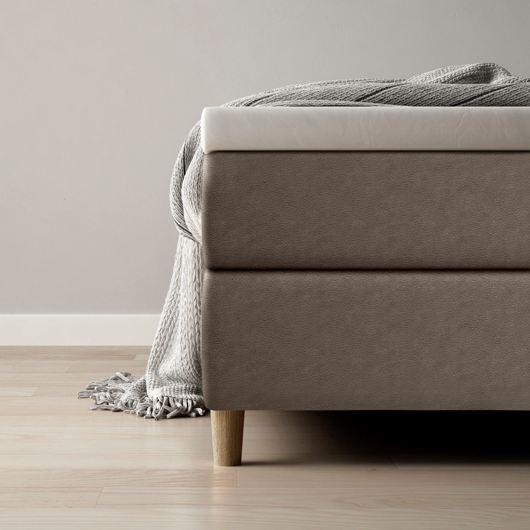 Schlaraffia Boxspringbett Fidelio, inkl. BULTEX® Topper, Holzfuß in Eiche