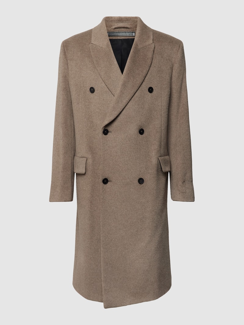 Wollmantel mit Pattentaschen Modell 'Skye' in beige