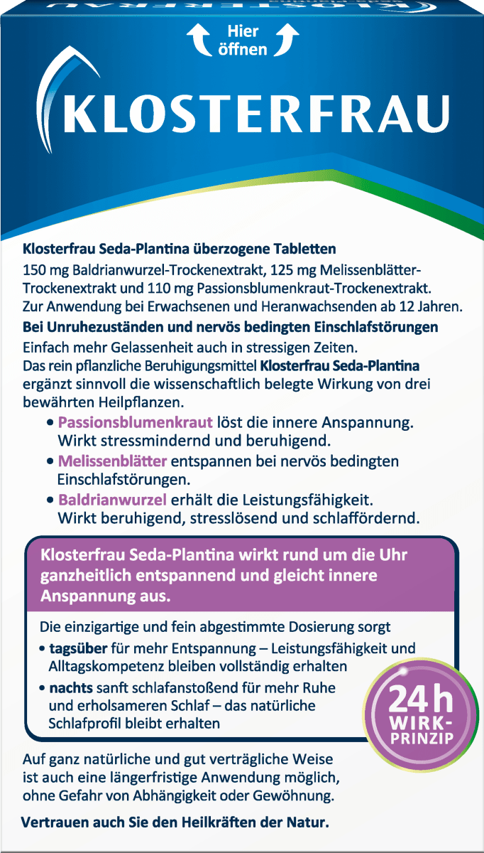 Seda-Plantina Innere Unruhe Tabletten, 30 St