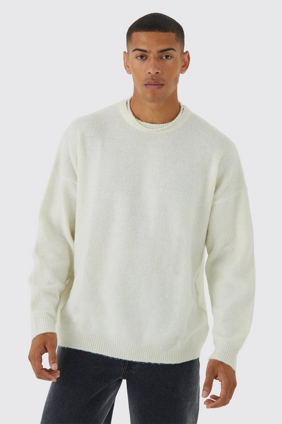 Oversize Rundhals-Pullover