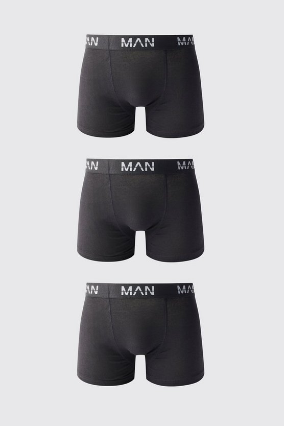 3er-Pack mittellange Man-Dash Repeat Boxershorts