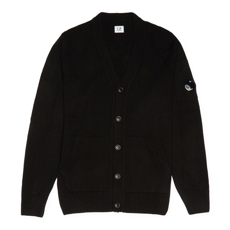 C. P. Company Lambswool Cardigan Black