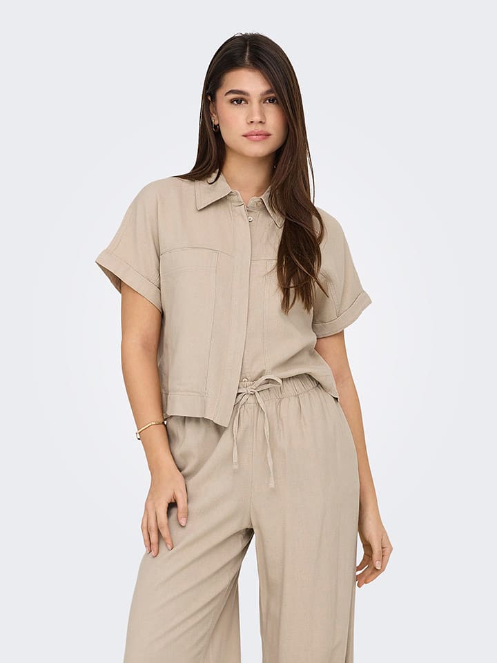 ONLY Bluse in Beige günstig kaufen