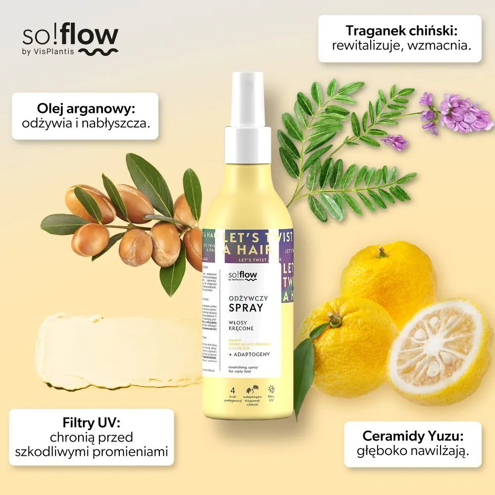 „So!Flow“ maitinamasis purškiklis garbanotiems plaukams