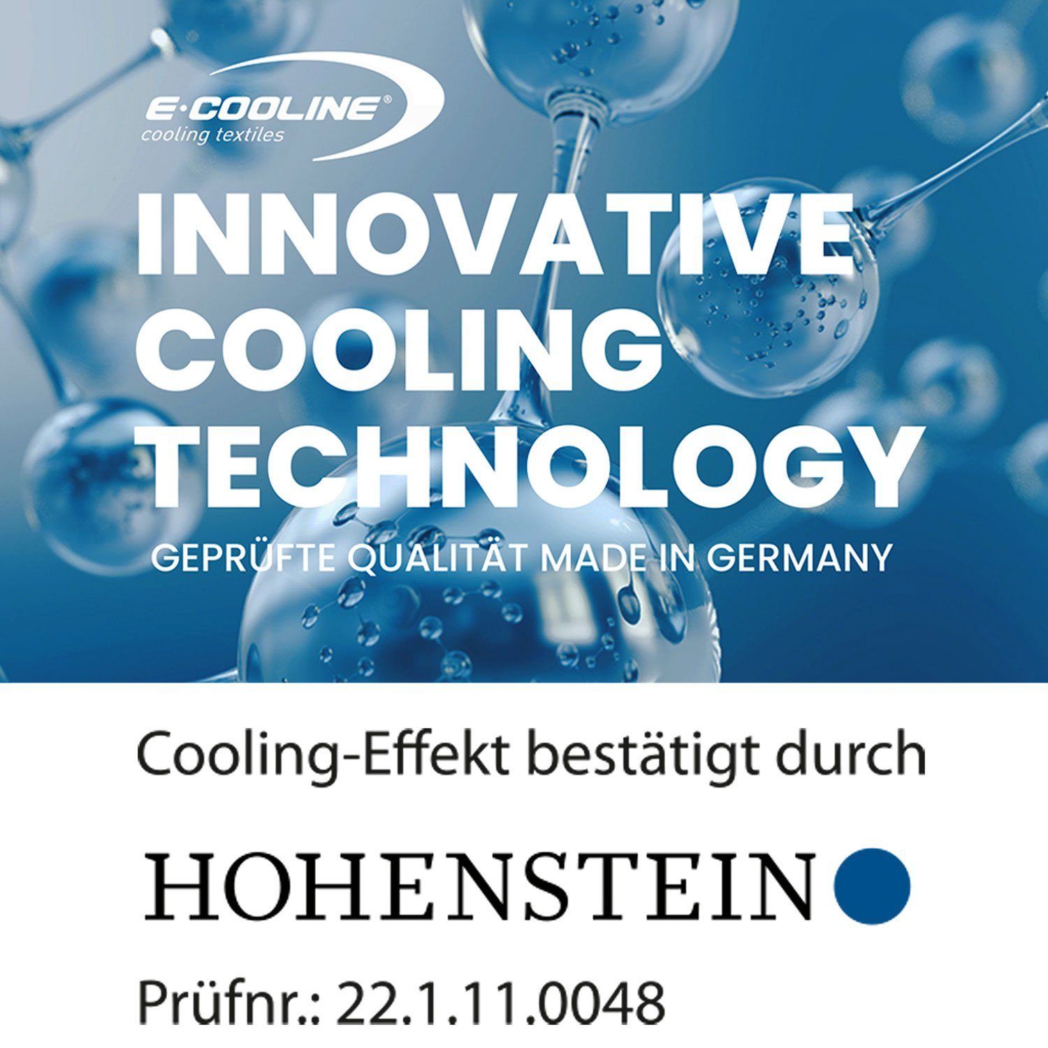 E.COOLINE Warnweste Kühlweste - EN ISO 20471 - Kühlung durch Aktivierung mit Wasser aktiv kühlend, Kühlkleidung