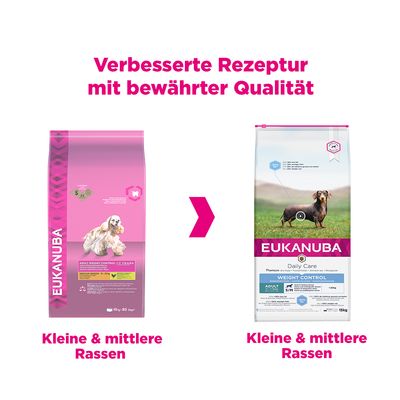 Eukanuba Daily Care Weight Control Small/Medium Adult Dog