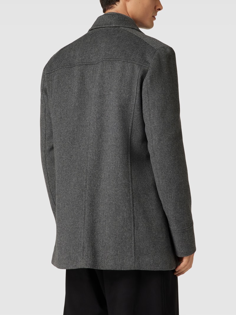 Mantel mit Kragen Modell 'Napoleon Collar' in hellgrau