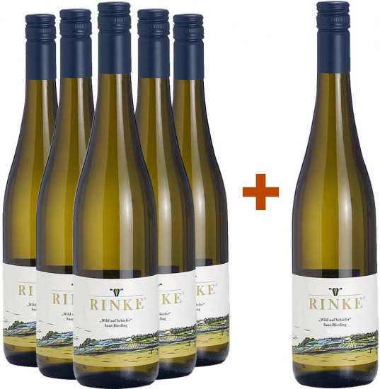 5+1 Paket Wild auf Schiefer® Saar-Riesling Kabinett feinherb - Weingut Rinke