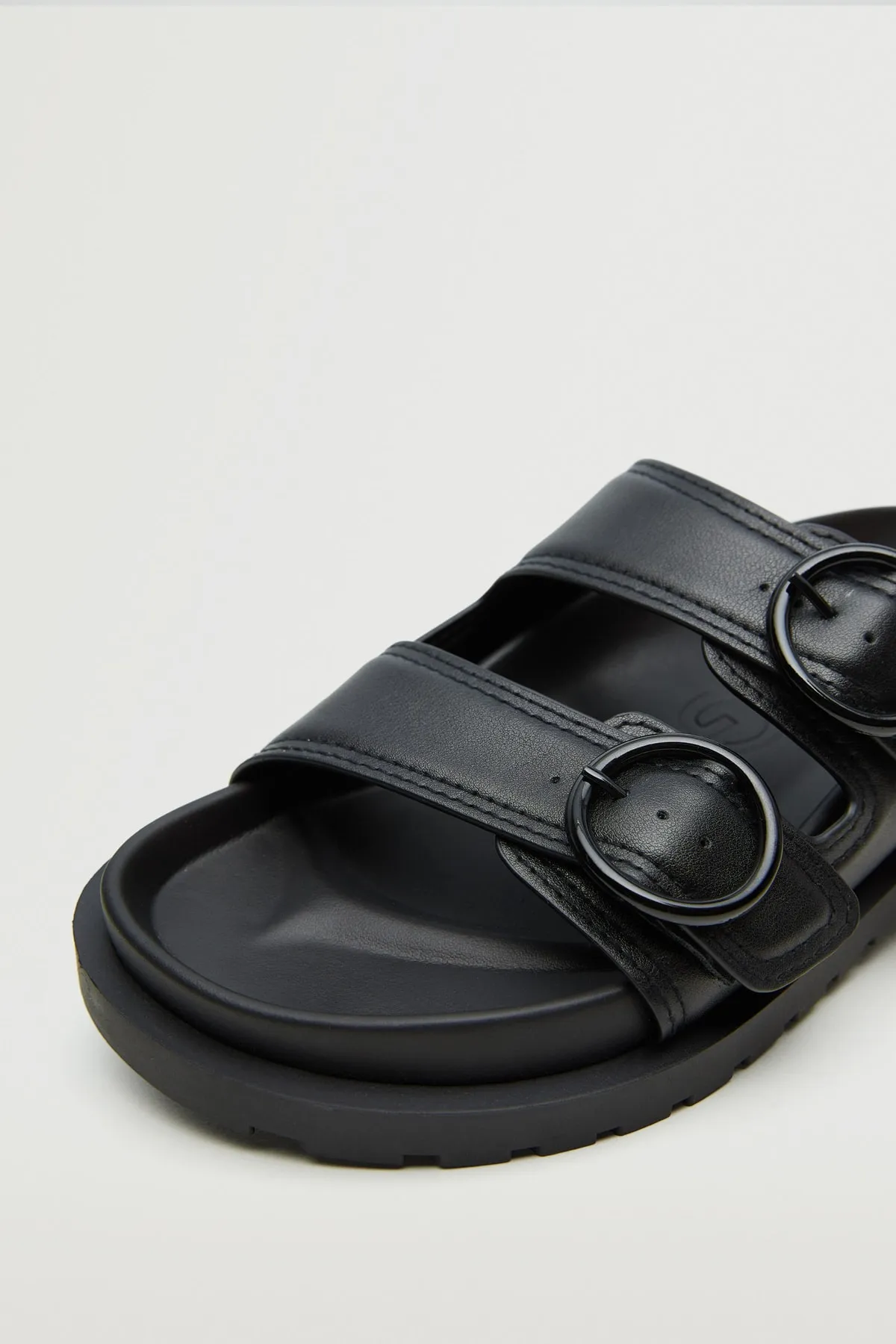 MANGO  Sandalette - Schwarz - Flacher Absatz