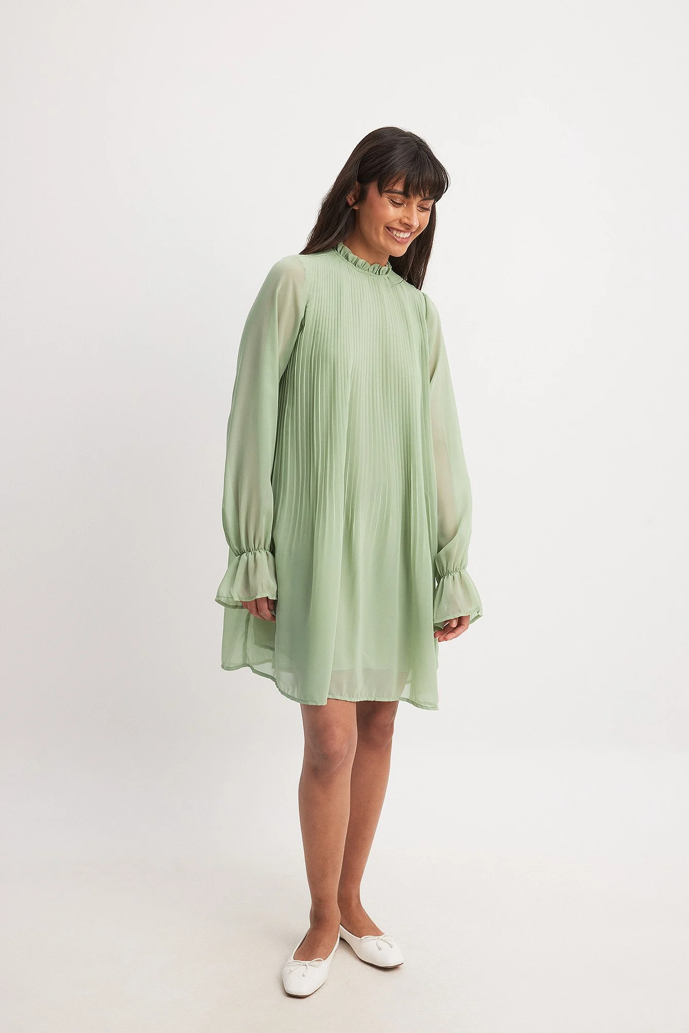 Plissiertes Minikleid