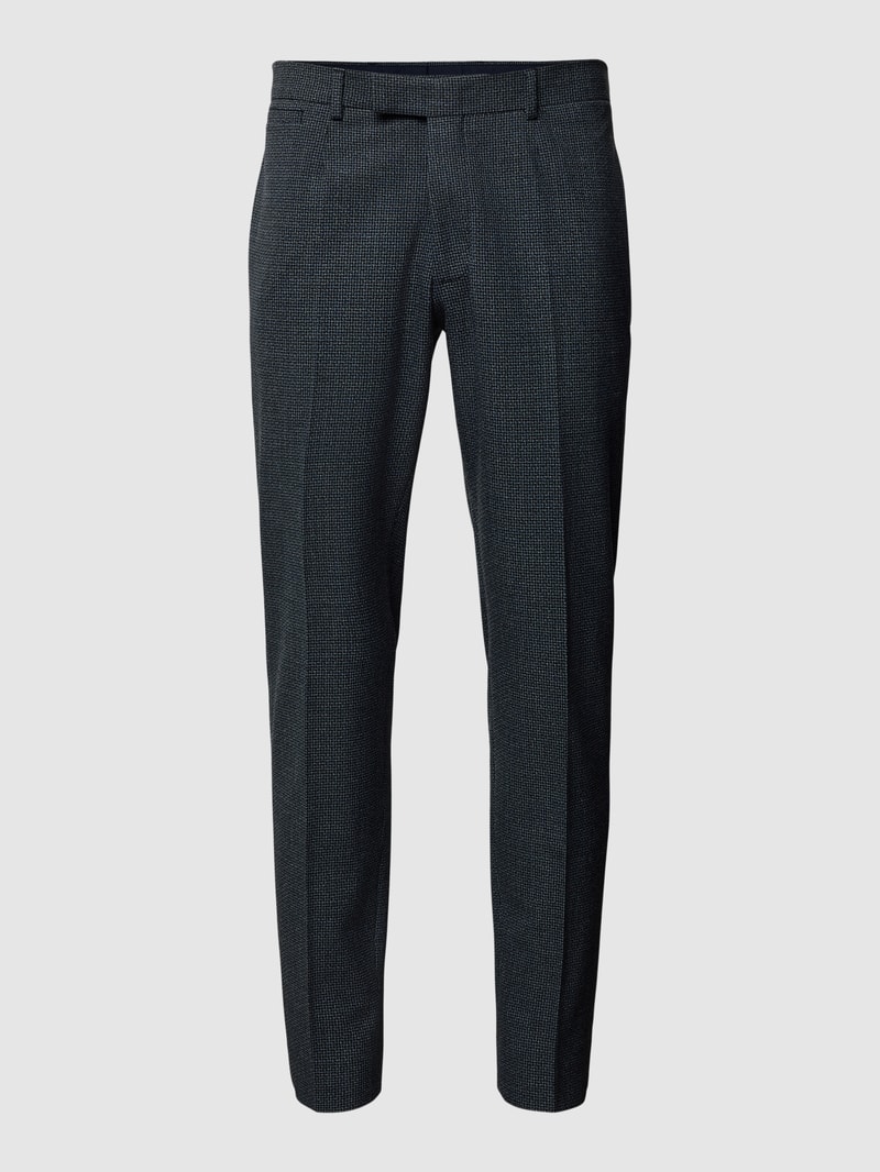 Chino mit Strukturmuster in marineblau