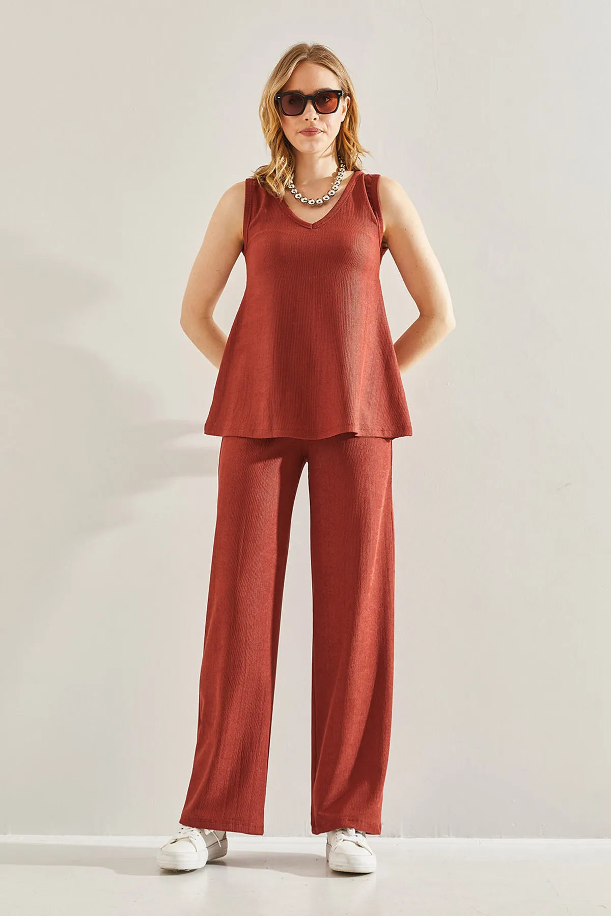 Bianco Lucci  Basic-Unterteil-Top-Set für Damen