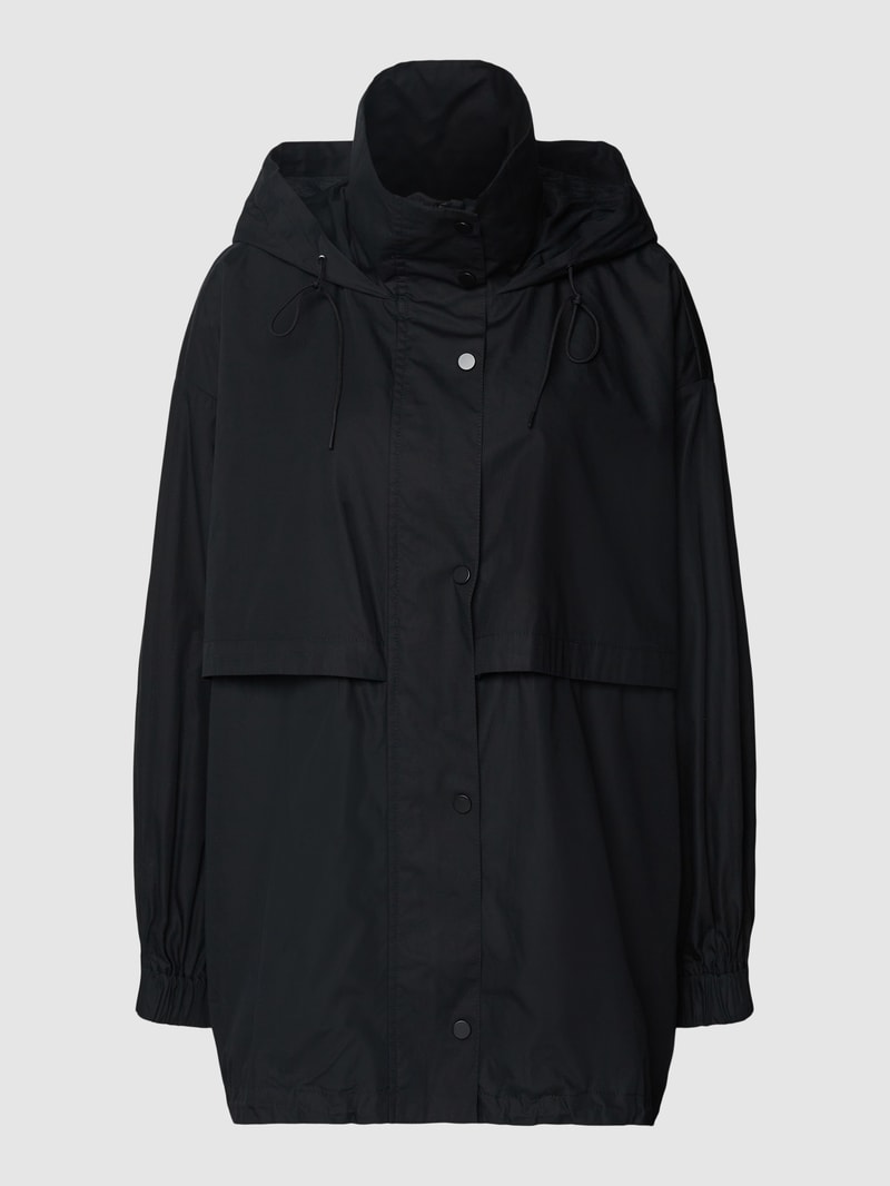 Jacke aus reiner Viskose in schwarz