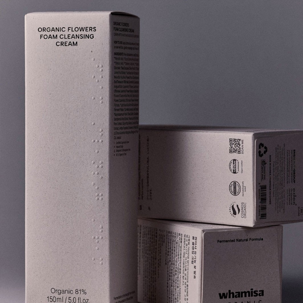 WHAMISA Organic Natural tisztító krém virághabbal