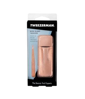 Tweezerman Mini Schräge Pinzette mit Etui Roségold Pinzette-1 Stk