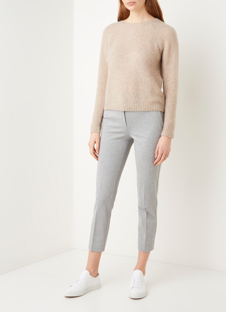 Pantaloni tricotați MaxMara Pegno cu talie înaltă și croială mulată